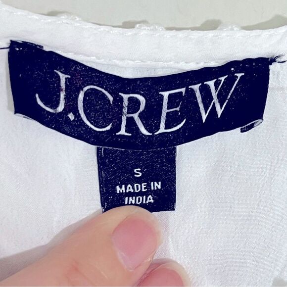 J Crew NWT Oval Eyelet Midi Dress Size Small in White - Picture 11 of 16